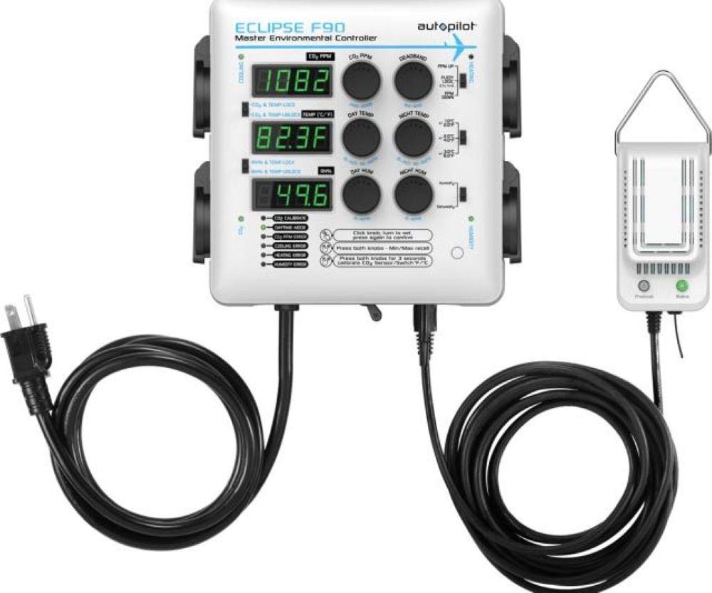 Hydrofarm Autopilot APE4200 Eclipse F90 Master Environmental Controller - Humidity, Temperature & CO2 Monitor for Grow Tents & Greenhouses - Perfect for Indoor Gardening & Hydroponics Systems