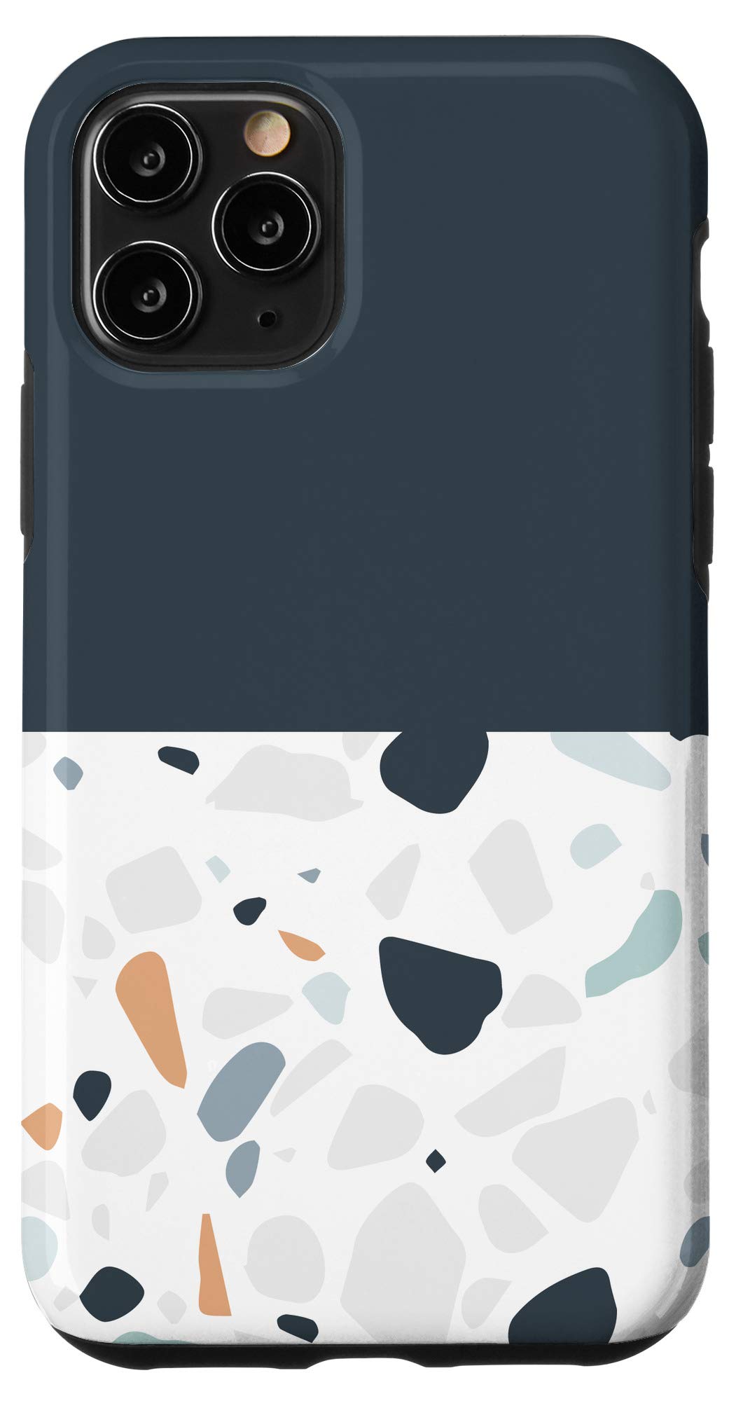 iPhone 11 Pro Case - Terrazzo Abstract Design in Modern Blue & Neutral Tones | Slim Protective Cover for Everyday Use, Work & Travel