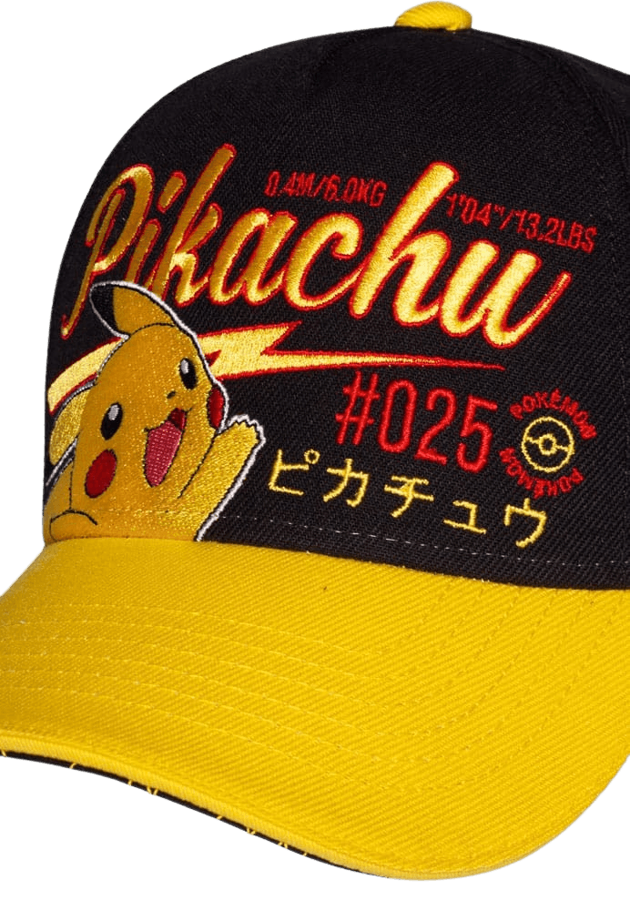 Pokemon Pikachu Adjustable Baseball Cap - Official Licensed Hat for Fans, Cosplay & Everyday Wear