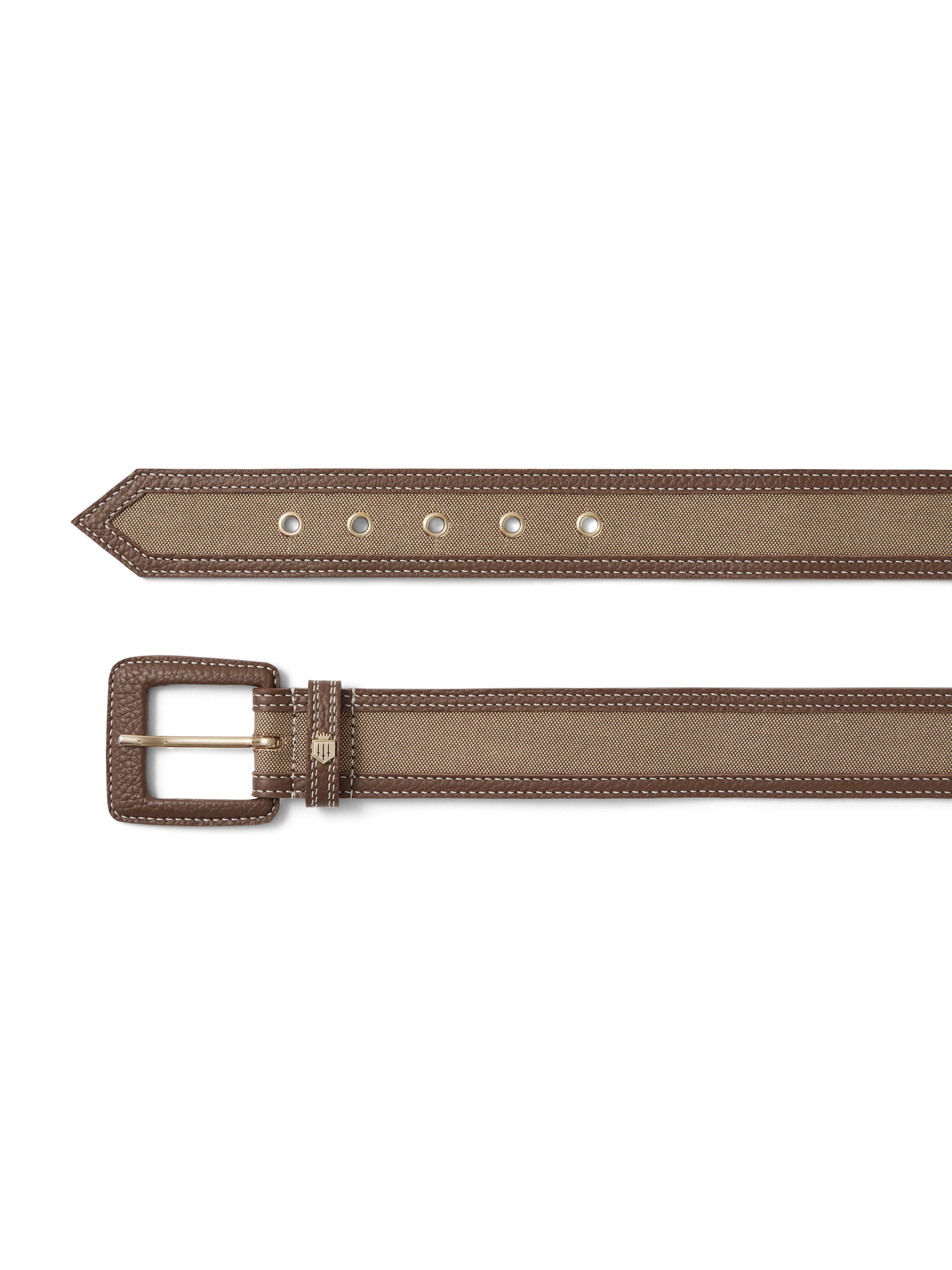 Marseille Belt - Tan & Taupe Canvas Waist Belt for Women | Casual & Dressy Outfits | Perfect for Office, Date Night & Everyday Wear