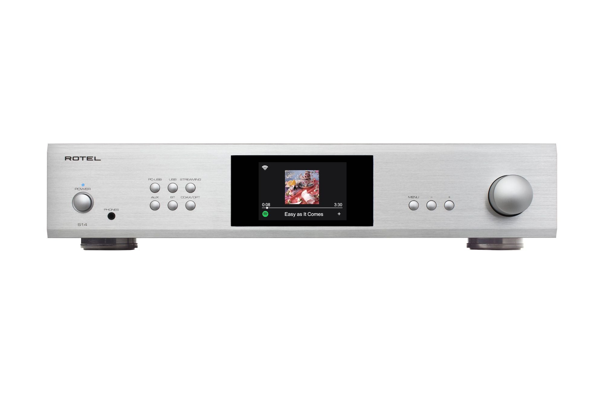 Rotel S14 Integrated Streaming Amplifier with High-Fidelity Audio - Floor Model for Home Theater & Audiophile Systems | Perfect for Living Rooms, Studios & Entertainment Spaces