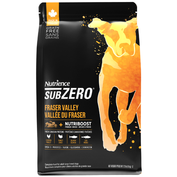 Nutrience SubZero Fraser Valley High Protein Dry Dog Food - Grain-Free, Rich in Meat for Active Dogs - Ideal for Large Breeds & Outdoor Adventures