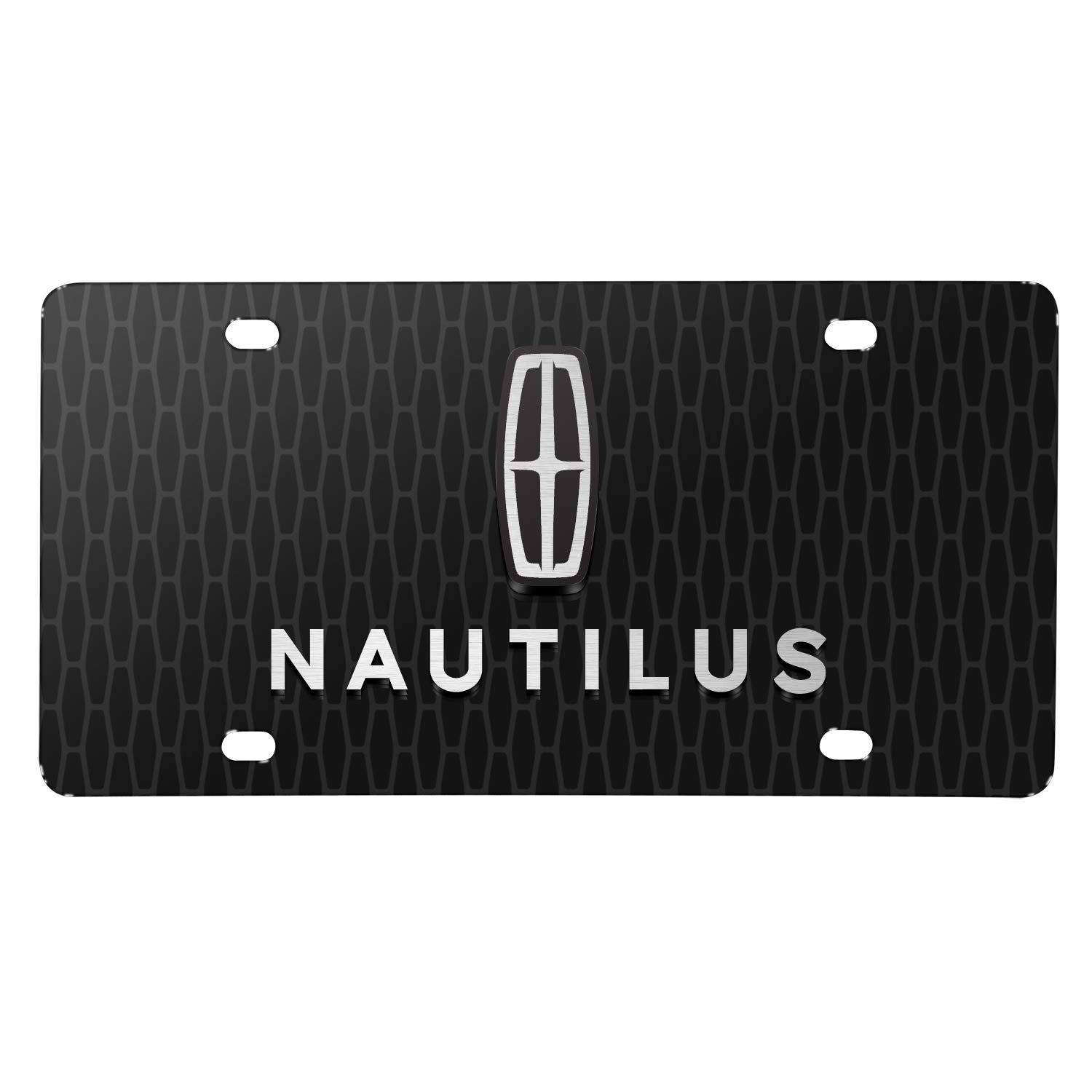 Lincoln Nautilus Custom 3D Logo Front Grill Black Acrylic License Plate Cover - Upgrade Your Car's Style for SUV & Truck Owners