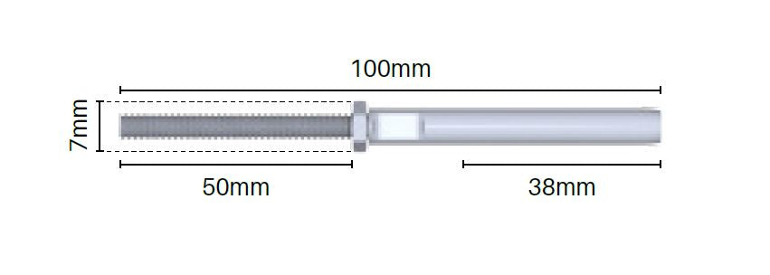 M6 x 3.2mm Stainless Steel 316 Threaded Terminal - Corrosion Resistant Electrical Connector for Marine, Automotive & Industrial Applications