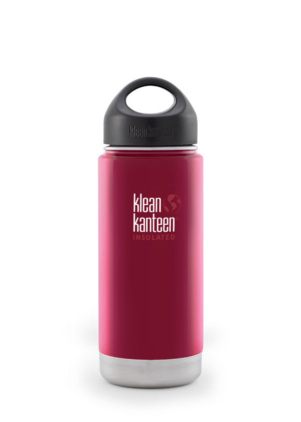 Klean Kanteen 16oz (473mL) Vacuum Insulated Stainless Steel Water Bottle - Wide Mouth, BPA-Free, Hot & Cold Drink Thermos for Hiking, Gym, Office & Outdoor Activities