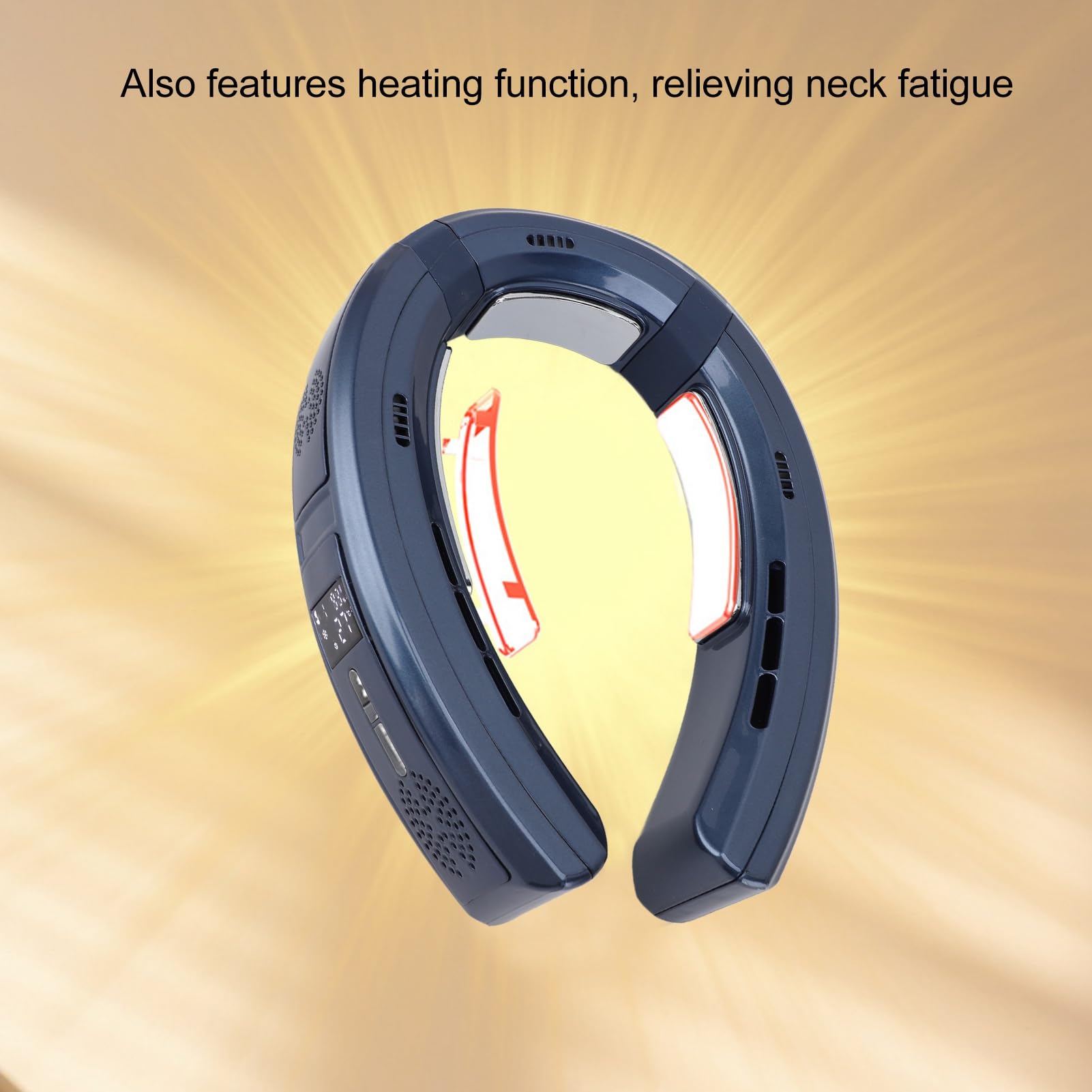 Portable Neck Fan with Heating & Cooling - Bladeless Wearable Personal Air Conditioner, Rechargeable Battery, Adjustable Speed & LED Display - Perfect for Office, Travel, Outdoor Sports & Home Use