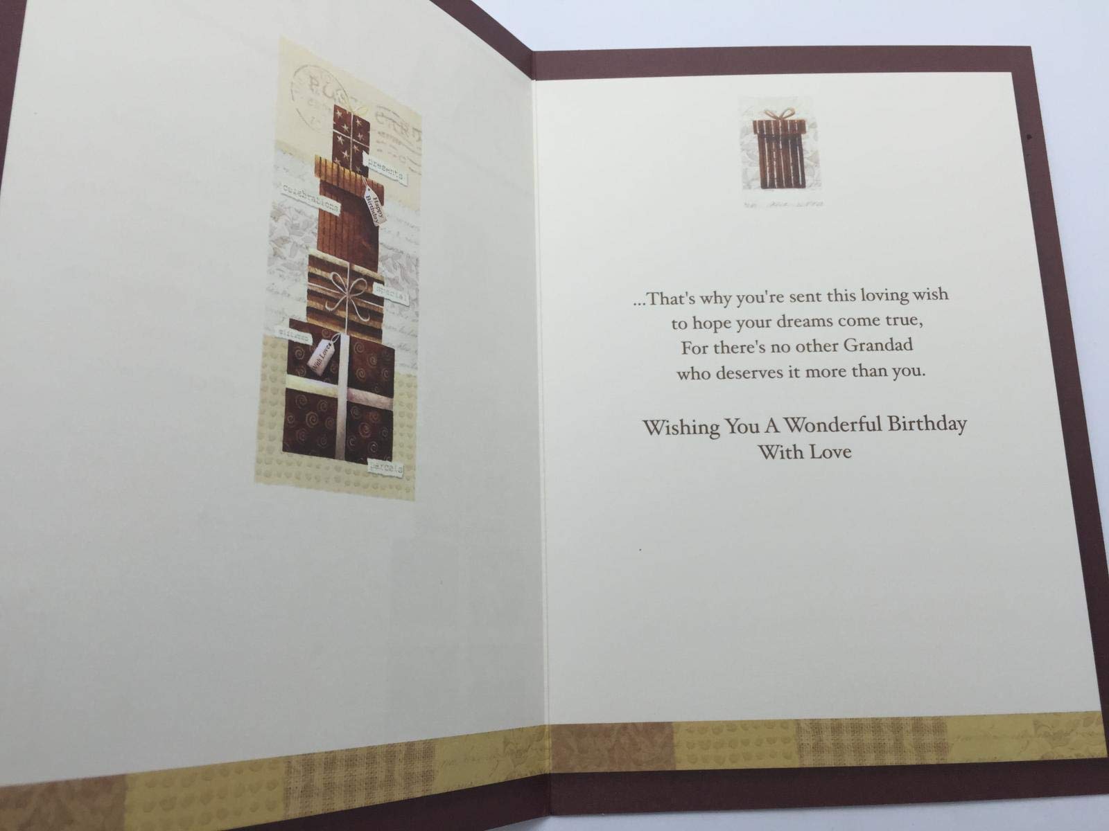 Happy Birthday Grandad Card - Elegant Birthday Greeting Card by Carte Blanche | Perfect for Grandfather's Birthday Celebrations & Special Occasions