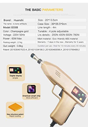 Professional 720N Chiropractic Adjusting Tool - Electric Impulse Massage Gun with Magnetic Therapy for Pain Relief & Muscle Recovery | Portable Deep Tissue Massager for Athletes, Chiropractors & Home Use (Golden)