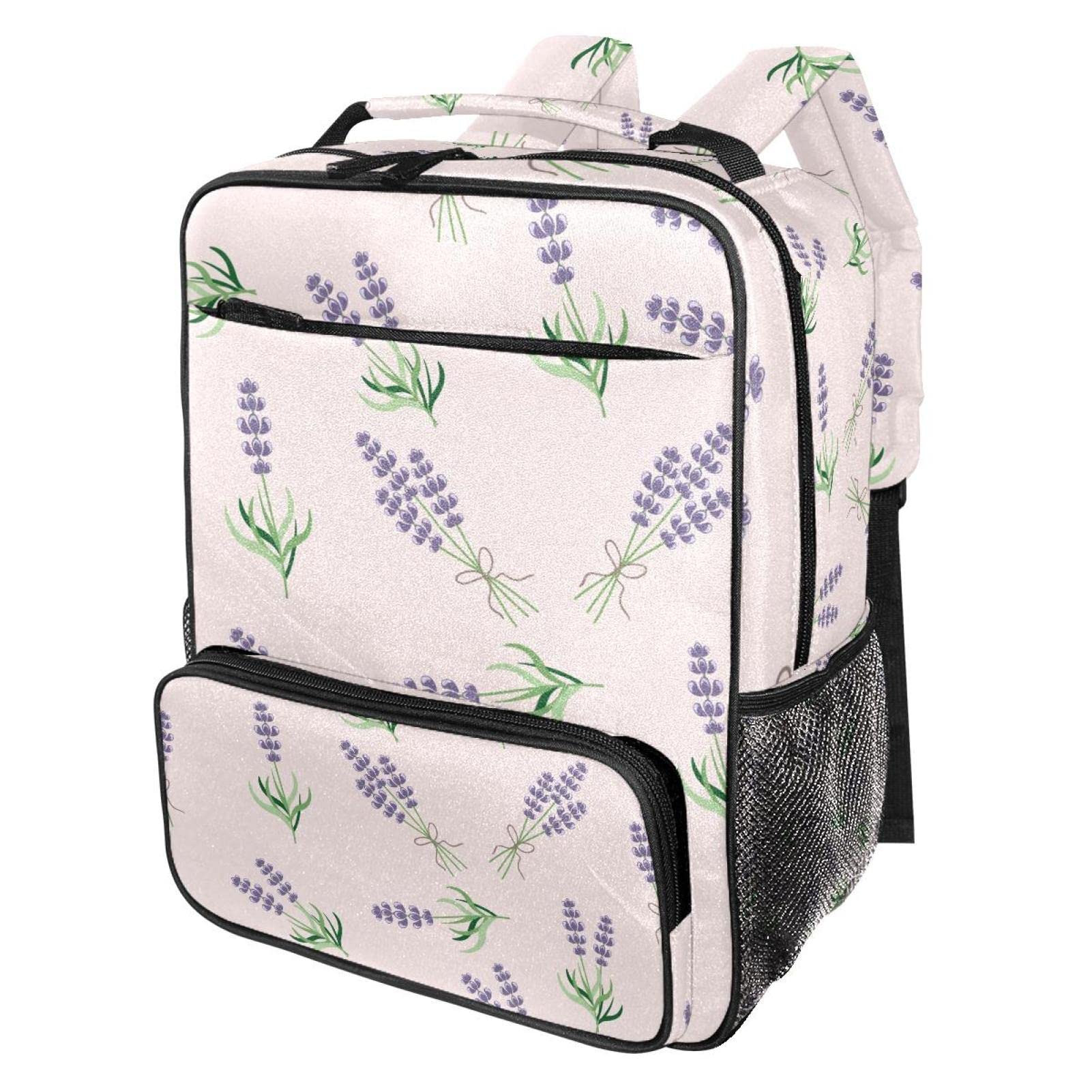 Stylish Lightweight Backpack for Women & Girls - Wisteria Floral Design School Bookbag for Elementary Students | Perfect for School, Travel & Daily Use