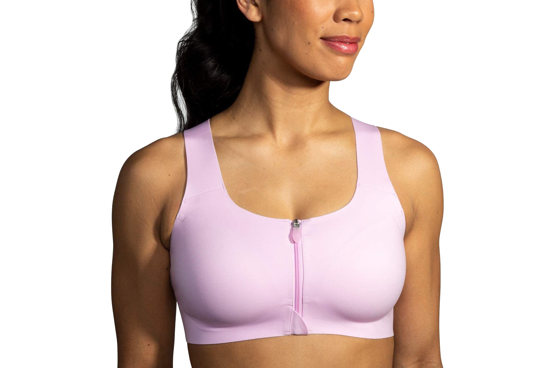 Brooks Dare Cross-Back Zip Sports Bra for Women - High Support Running & Workout Top - Perfect for Yoga, Gym & High-Impact Activities
