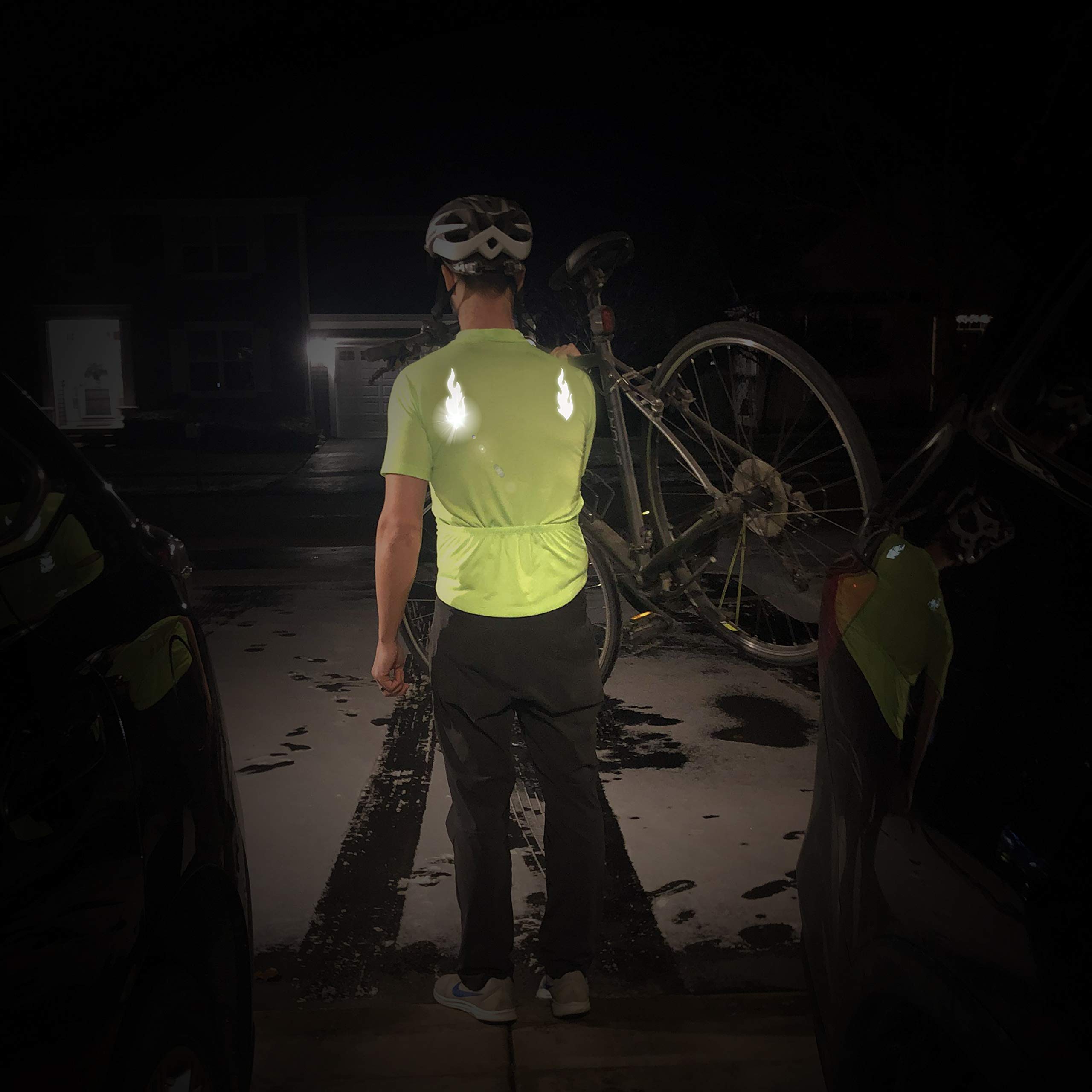 High Visibility Reflective Iron On Stickers for Clothing - Night Safety Apparel Accessories for Running, Cycling & Outdoor Activities