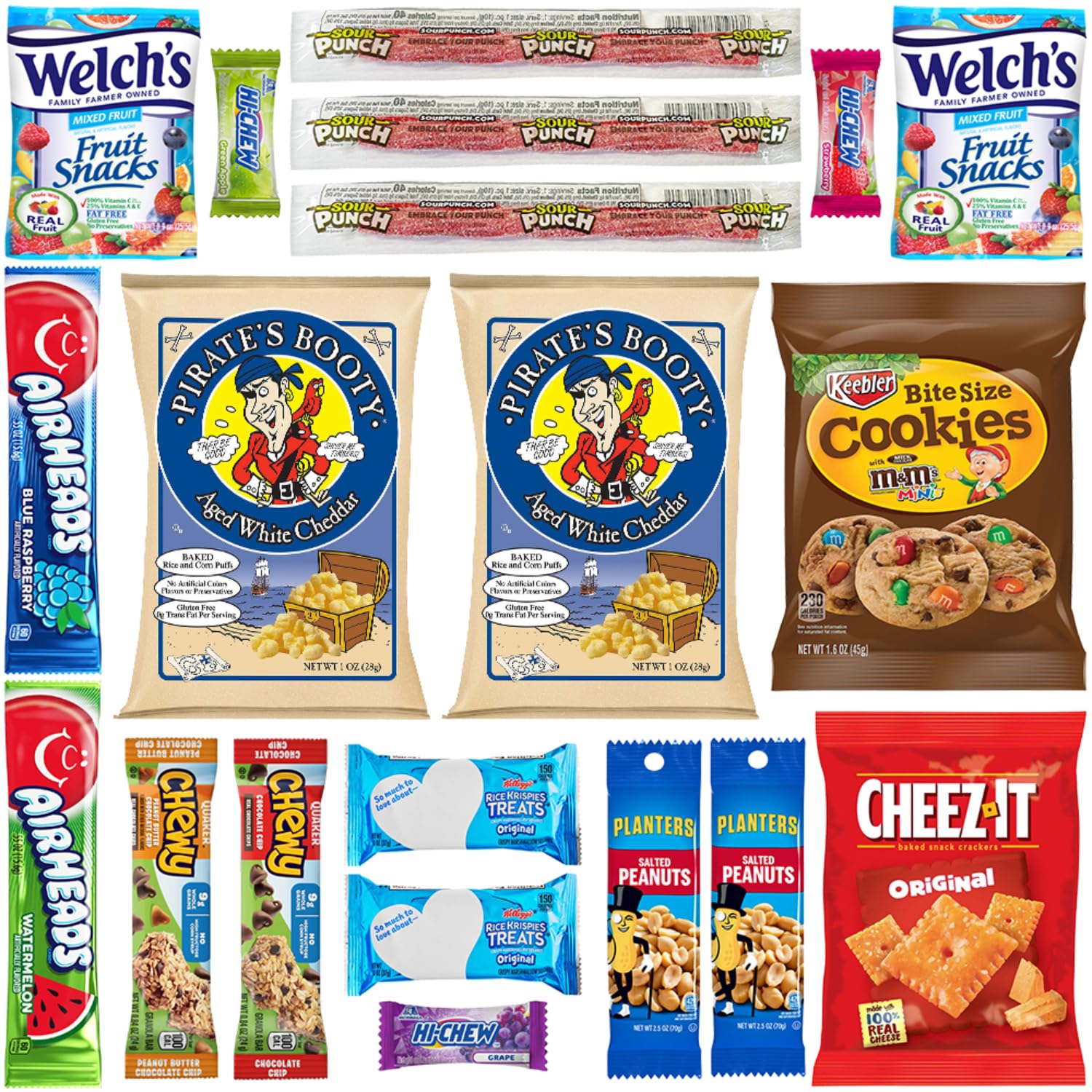 Happy Birthday Snack Box for Son - 20 Count Gift Basket with Cookies, Chips & Candy - Perfect for Parties & Gifts