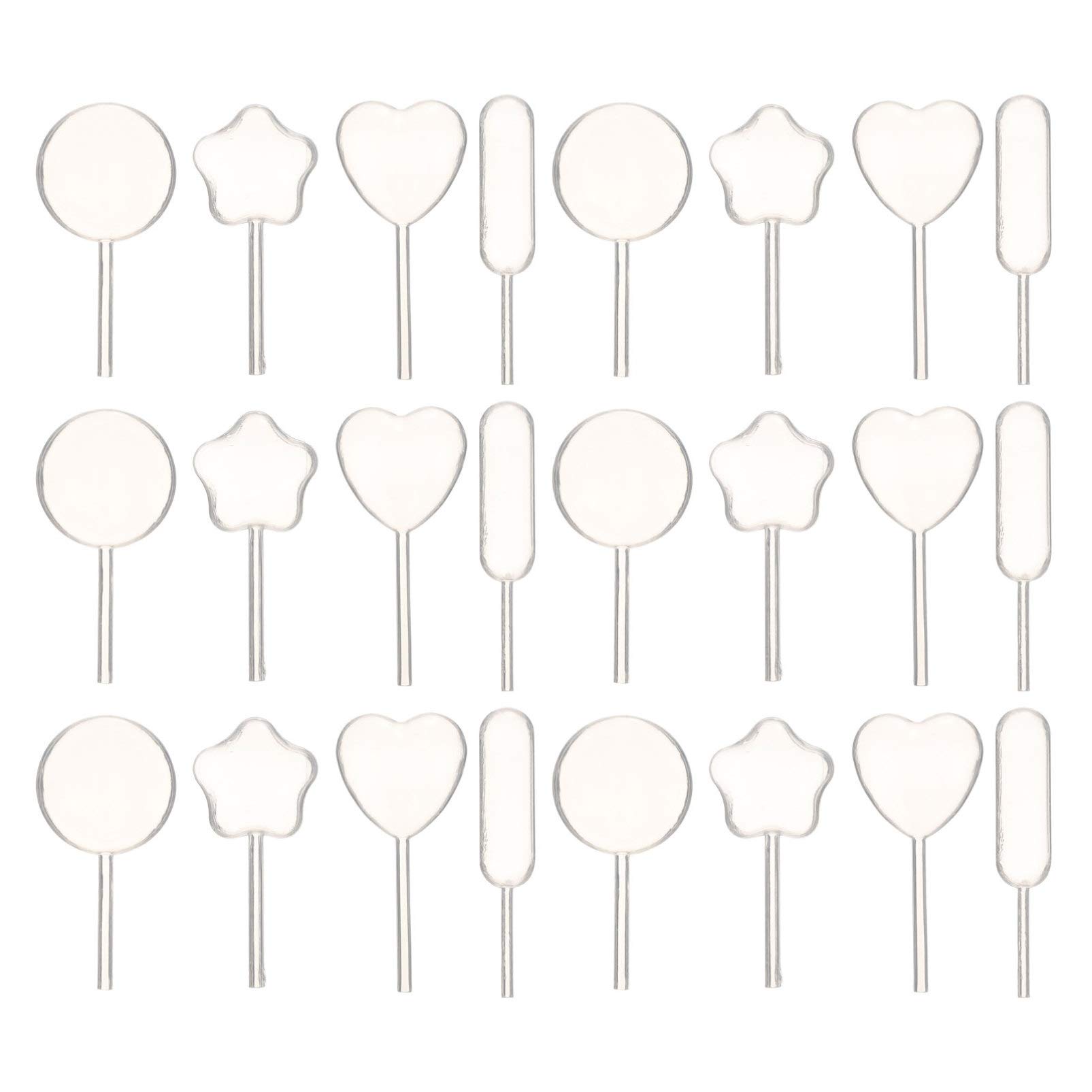 iplusmile 200Pcs Disposable Plastic Cupcake Pipettes - 4 Shape Mini Squeeze Droppers for Baking, Dessert Decorating, Strawberries & Chocolate Transfer - Perfect for Party, Wedding, Birthday Cake Toppings