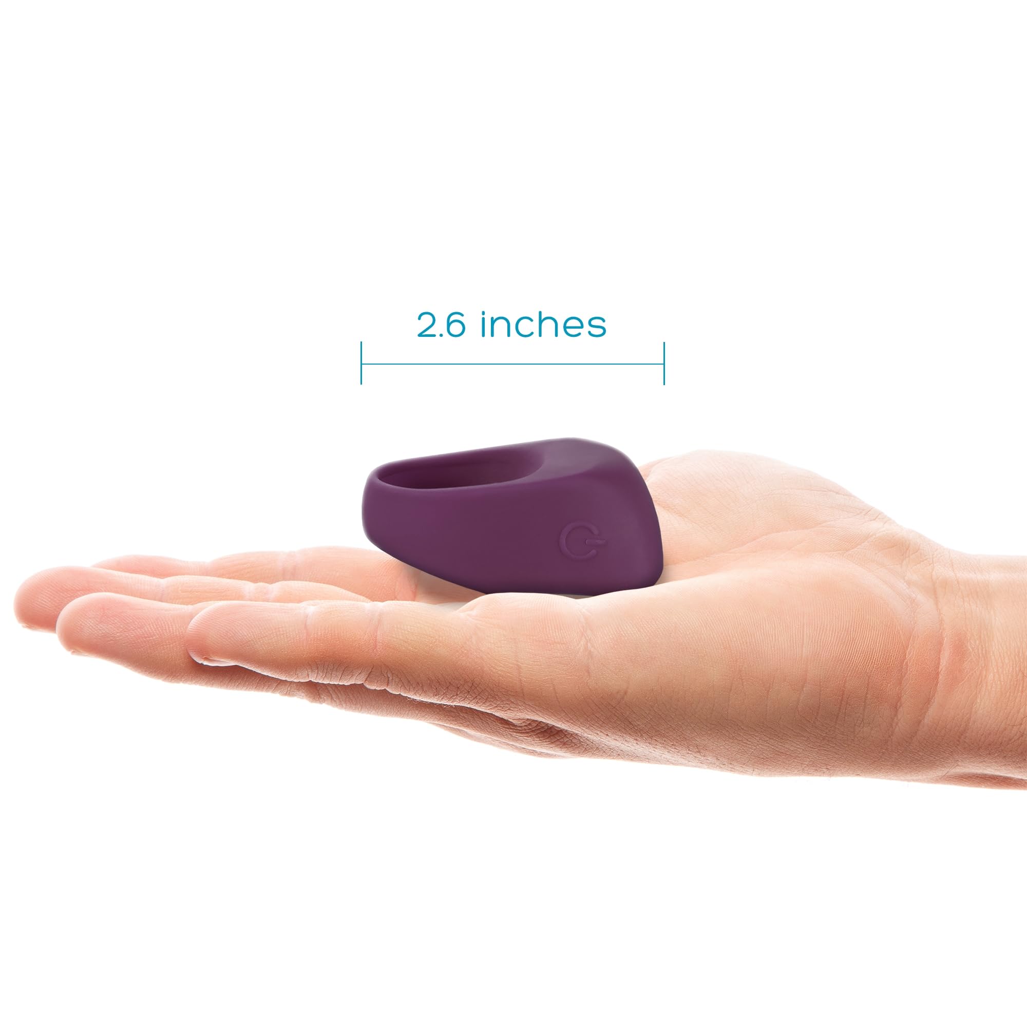 plusOne Vibrating Ring for Couples & Individuals - Body-Safe Silicone, Waterproof USB Rechargeable Massager with 10 Vibration Modes (Purple) - Perfect for Couples Intimacy & Solo Pleasure