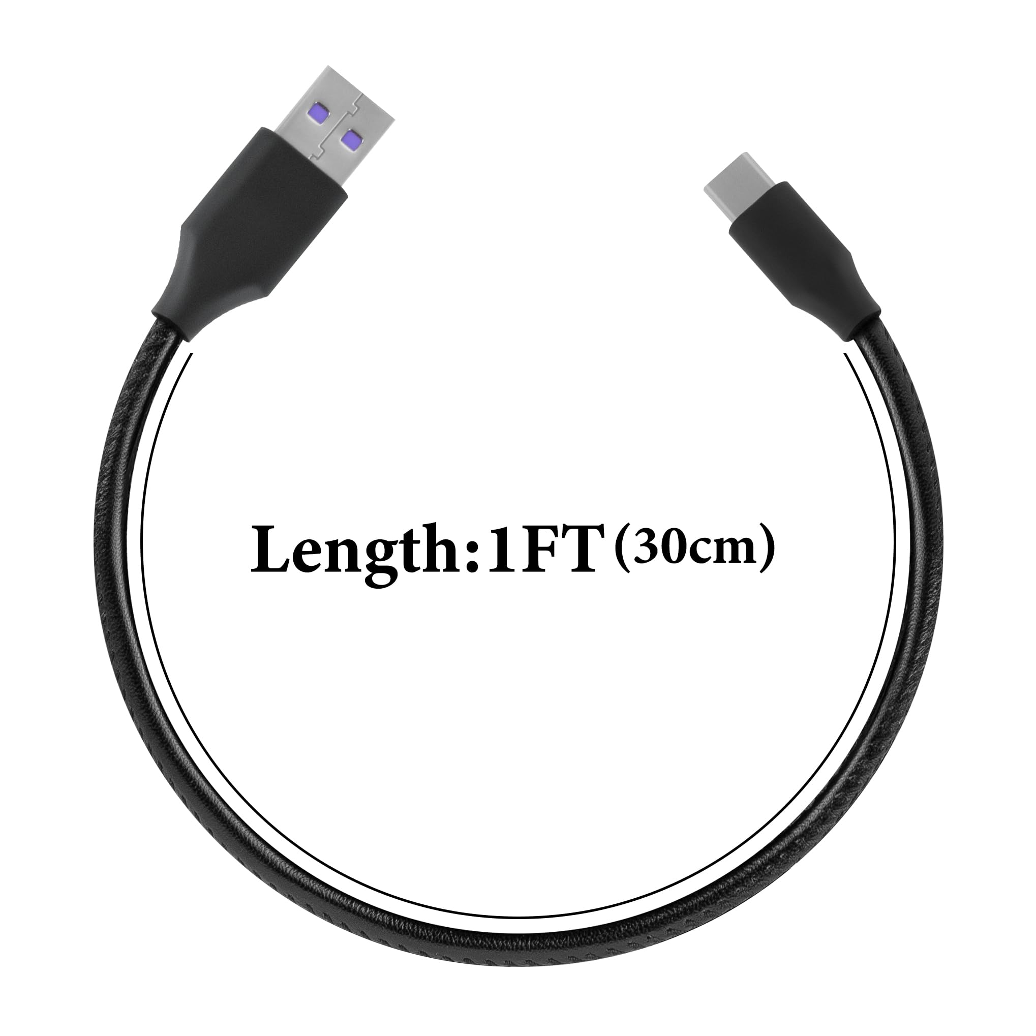 Geekria USB to USB-C Fast Charging Cable - 2Pack (1ft/30cm) Compatible with Skullcandy Push ANC, Active, Dime, Evo, Sesh Earbuds | Replacement Power Cord for Quick Charging | Perfect for Travel, Gym & Daily Use