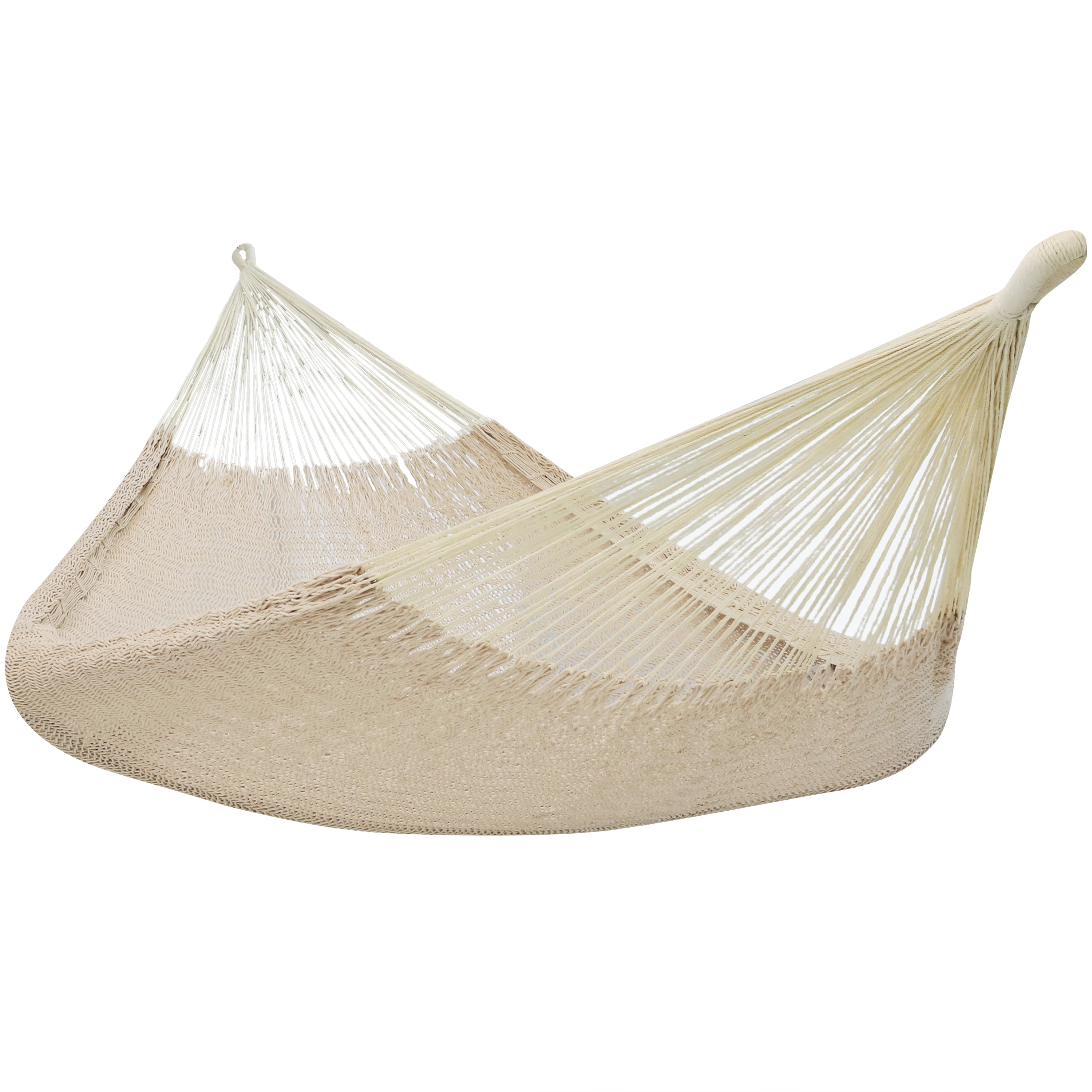 Sunnydaze Family Size Handwoven Thick Cord Mayan Hammock - Durable & Comfortable Outdoor Hammock for Backyard, Patio, Beach, and Camping