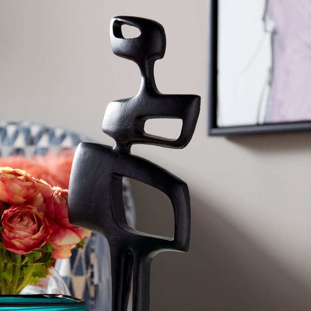 Cyan Design 10735 Rossastri Sculpture in Matte Black - Elegant Home Decor for Living Room, Office & Gifts