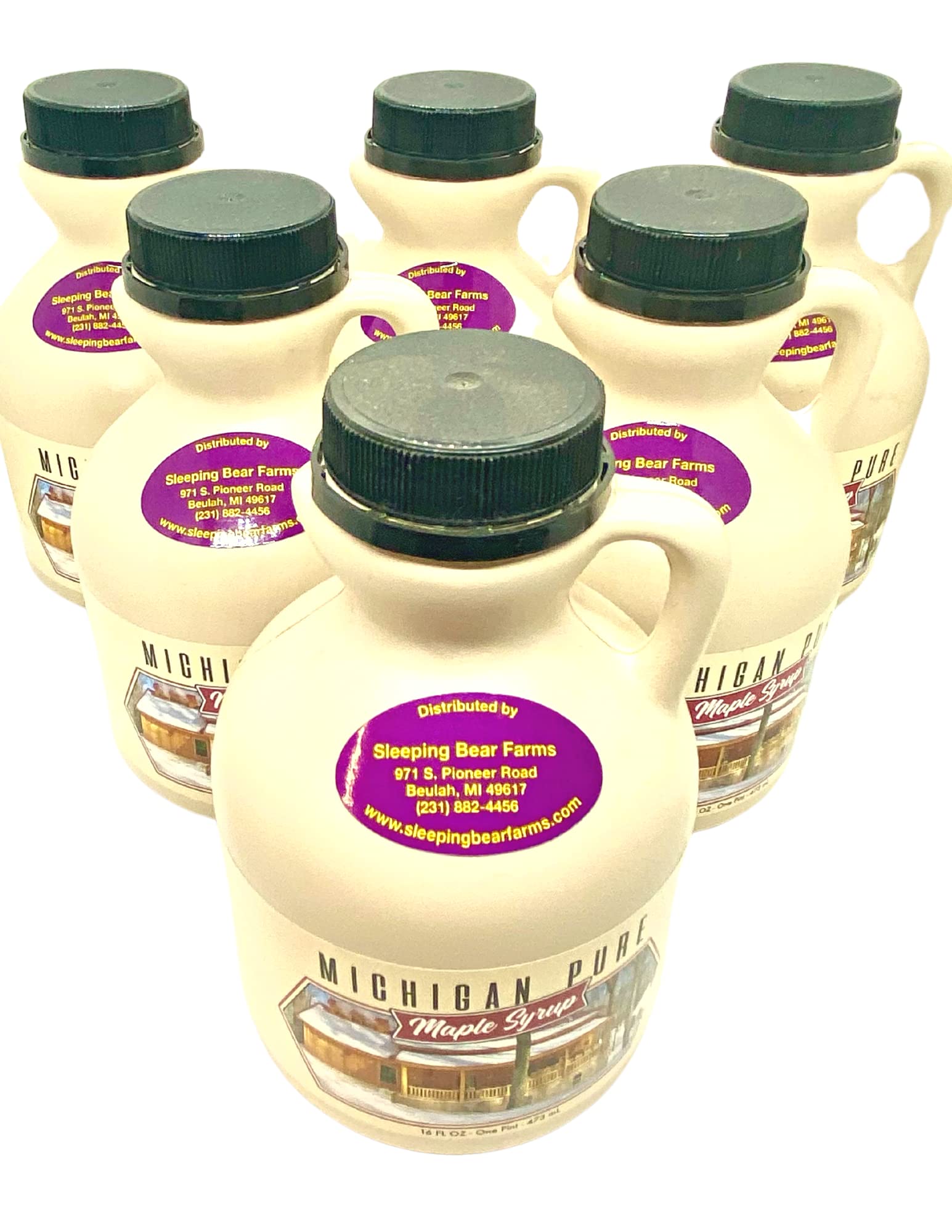 Pure Maple Syrup 16 oz (Pint) - Grade A, All Natural, No Preservatives - Case of 12 Bottles - Perfect for Pancakes, Waffles, Yogurt & Baking