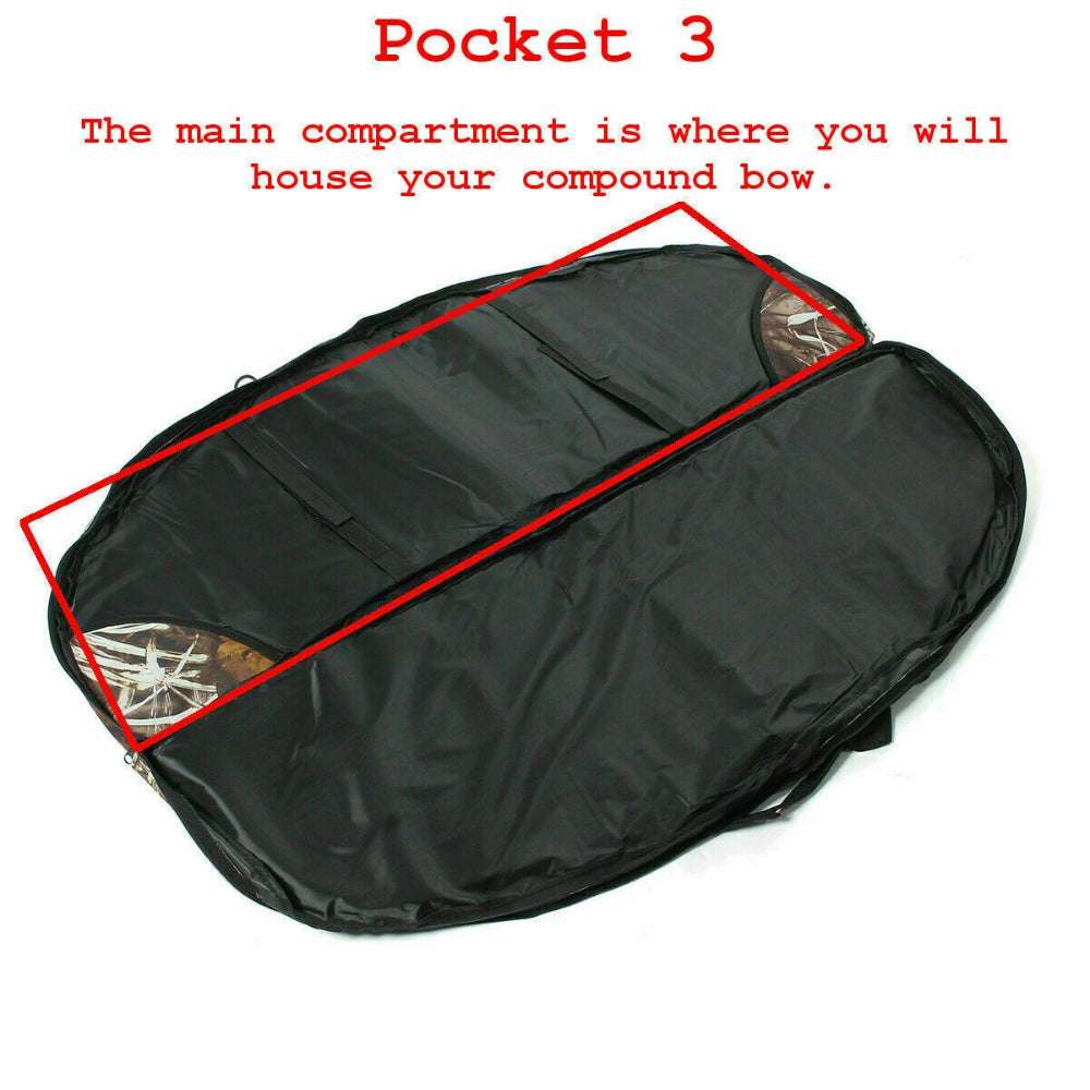 115cm Portable Compound Bow Case with Arrow Holder - Durable Archery Carry Bag for Hunting, Target Practice & Outdoor Sports