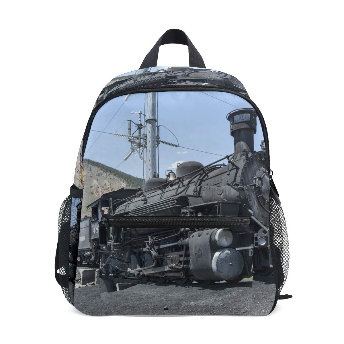 MUOOUM Unique Train Car Themed Kids Backpack - Durable Pre-School Toddler Bag for Boys & Girls - Lightweight Travel Daypack for Kindergarten, Daycare & Outdoor Adventures