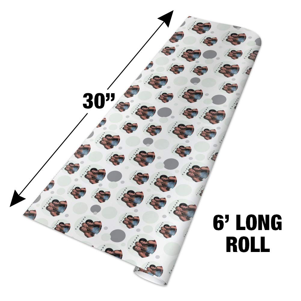 Friends TV Show Themed Gift Wrap Paper Roll - Perfect for Birthday, Christmas & Party Presents - Fun & Festive Wrapping Paper for Fans