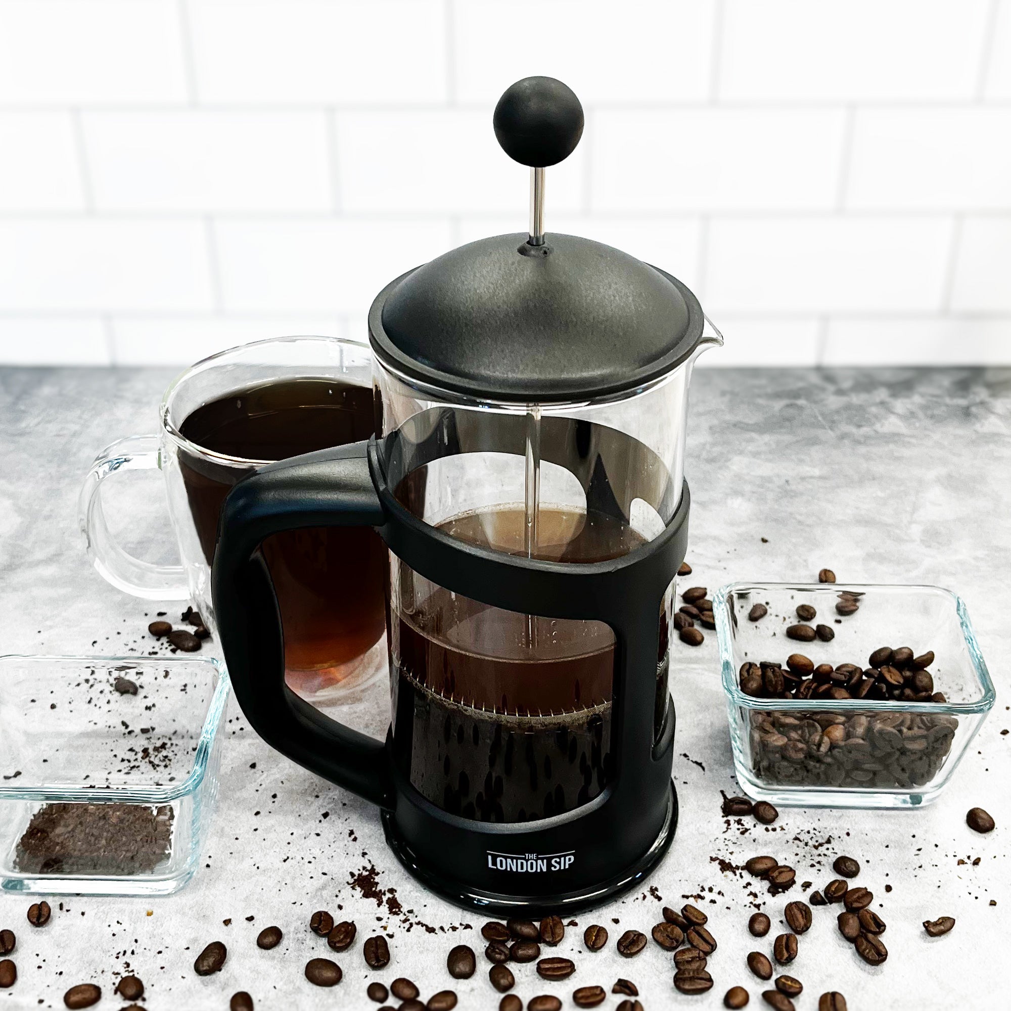 Premium French Press Coffee Maker - 34oz Stainless Steel Immersion Brewer for Rich, Bold Coffee - Perfect for Home, Office & Camping Use