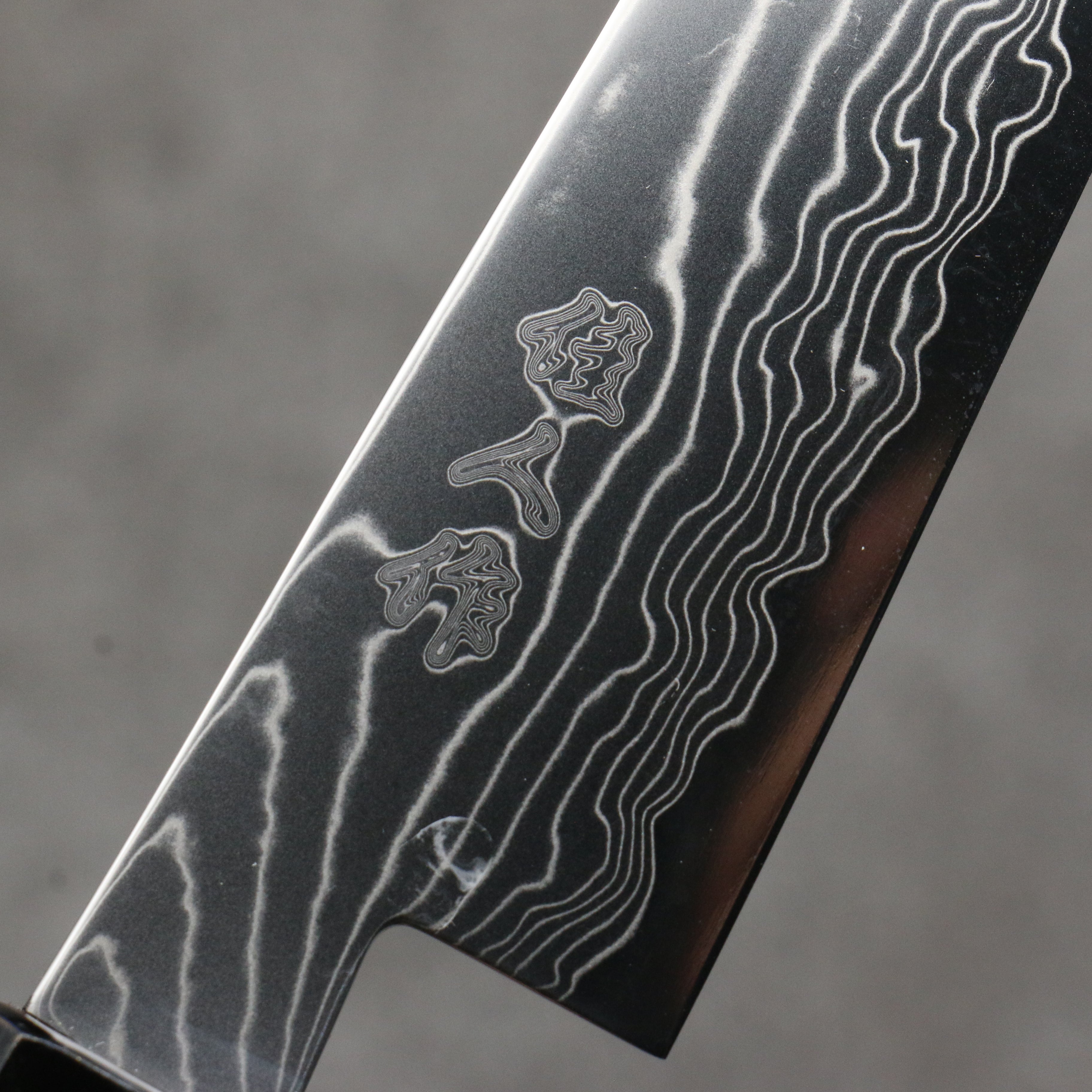 Premium Kajin Cobalt Special Steel Damascus Petty Knife 135mm - Dark Blue & Gold Blade with Fuji Lacquered Handle - Perfect for Sushi, Vegetables & Precision Kitchen Tasks