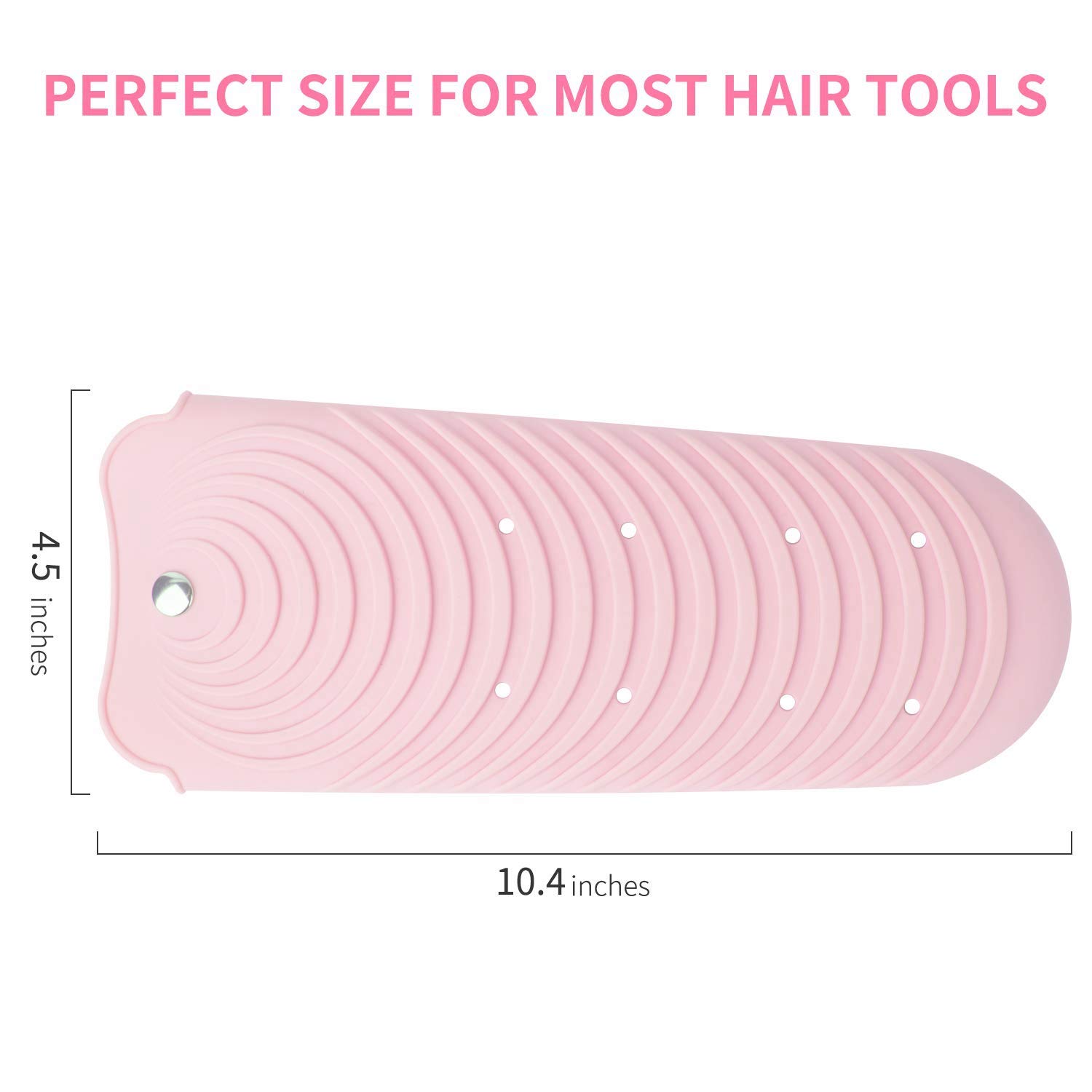 Pink Heat-Resistant Hair Straightener Pouch - Protective Mat Holder for Flat Irons & Curling Wands | Perfect for Travel, Salon & Home Styling