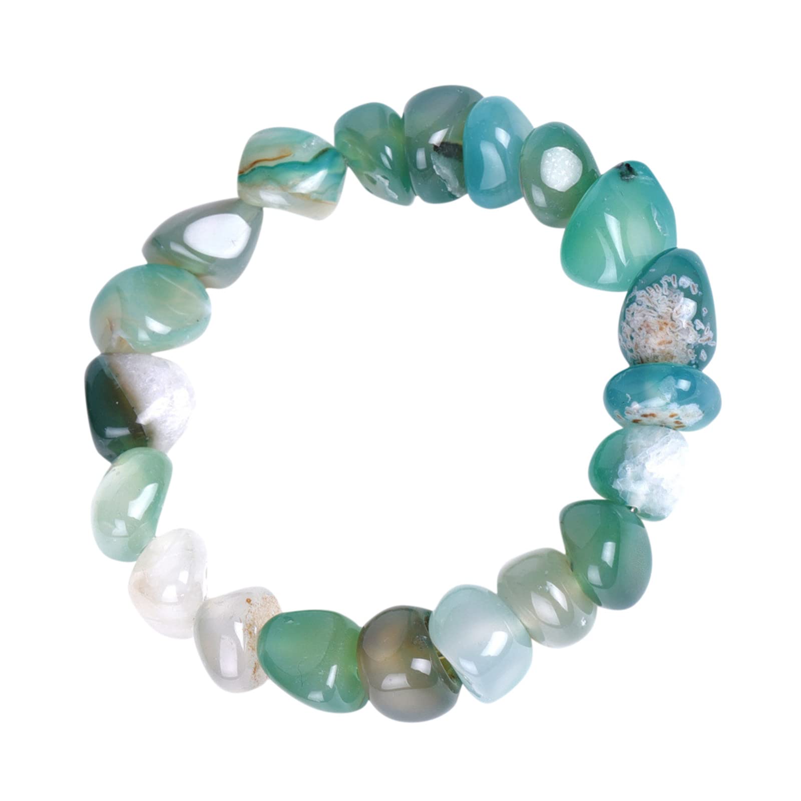 **Irregular Crystal Bead Bracelets – Stretchable Color Stone Bangle for Anxiety Relief & Chakra Healing | Positive Energy Jewelry Gift for Women, Party & Meditation**    *(Use Cases: Perfect for yoga, meditation, spiritual healing, or as a stylish accessory for parties and everyday wear.)*