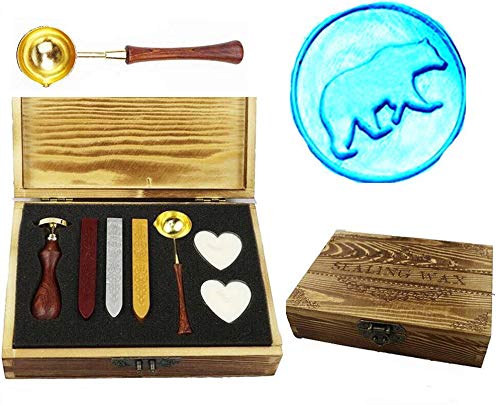 Vintage Wax Seal Stamp Kit - Wedding Invitation & Holiday Card Embellishment
