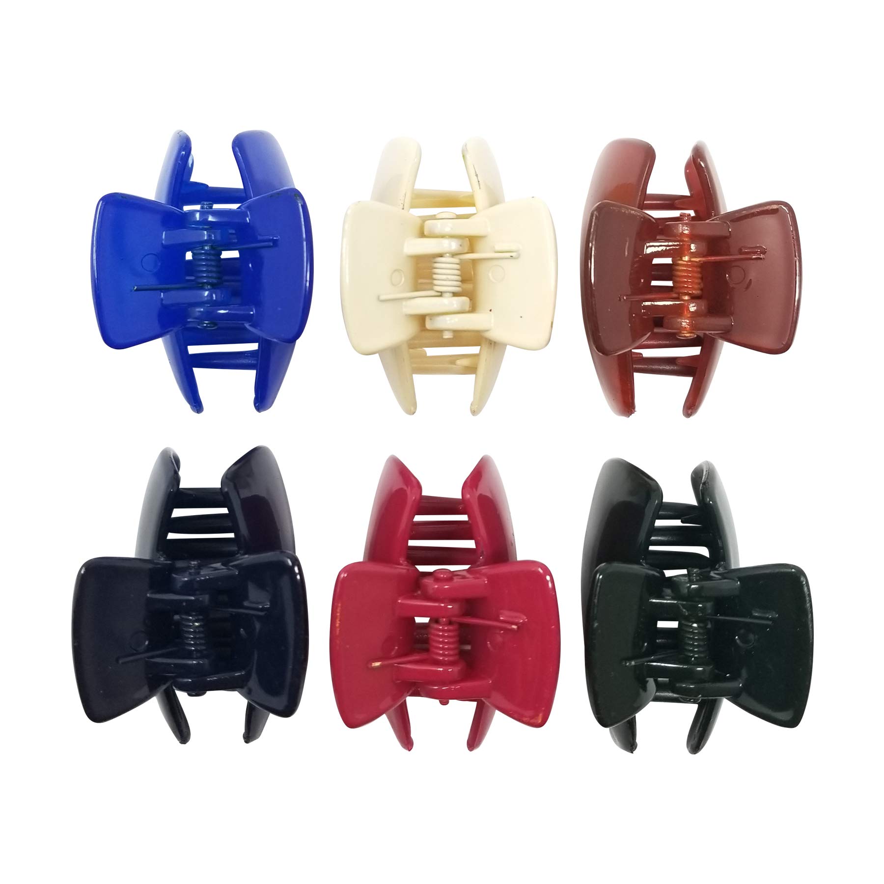Evogirl Exclamation Shape Hair Claw Clip - No Slip Grip Butterfly Clip for Women & Girls (Multicolor, Small) - Perfect for Ponytails, Buns & Everyday Hairstyles