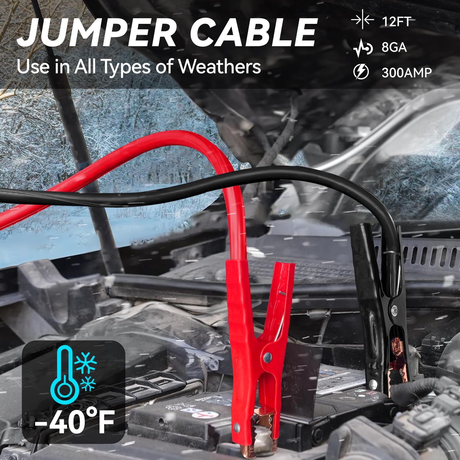 Portable Car Emergency Kit with Air Compressor - Winter Roadside Safety Assistance for Cars & Trucks | Essential for Road Trips, Winter Driving & Vehicle Emergencies
