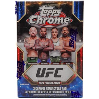 2024 Topps UFC Chrome Trading Cards Value Box - Collectible Sports Cards for UFC Fans, Fight Night Events & Memorabilia Collectors