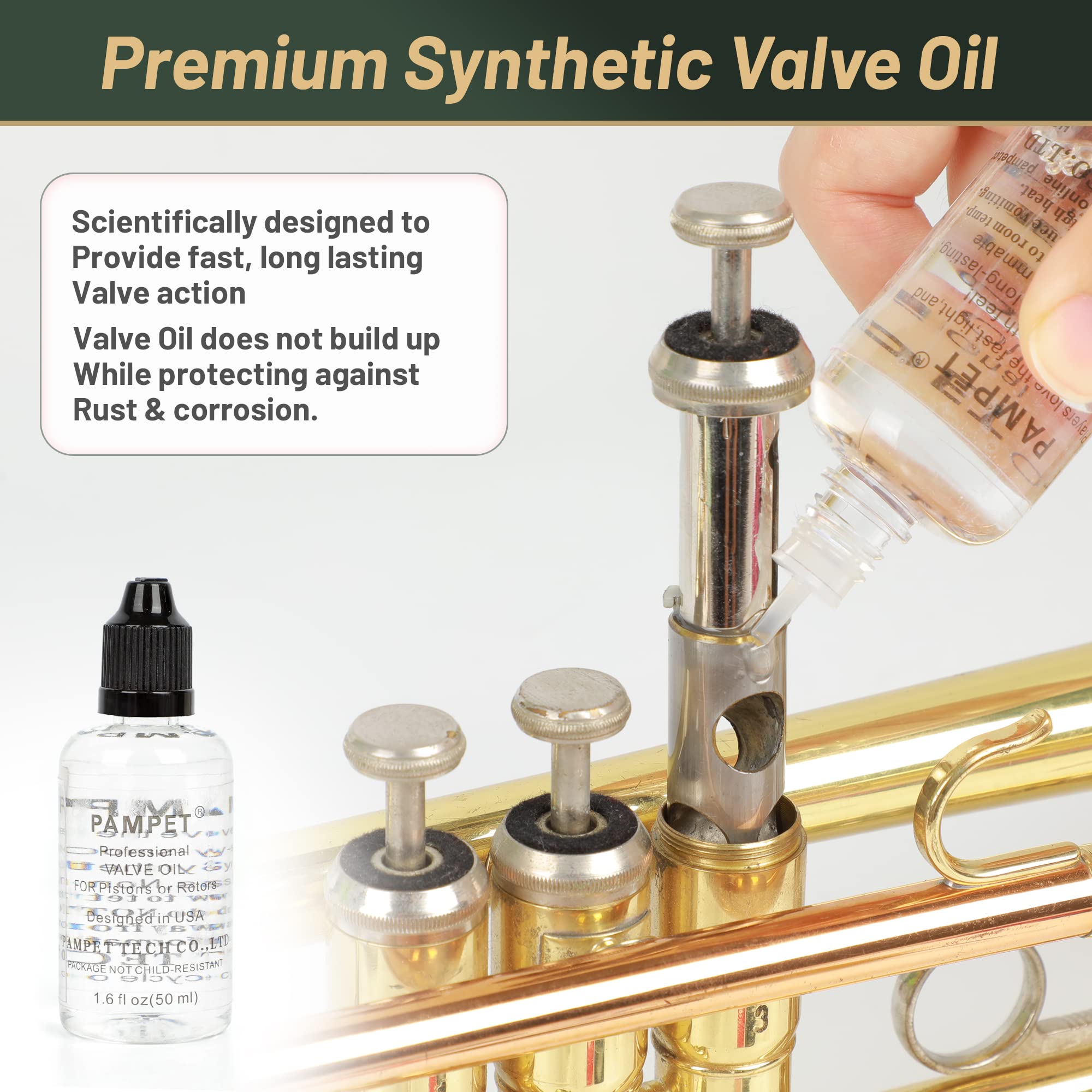 Professional Trumpet Cleaning Kit with Valve Oil & Lightweight Practice Mute - Complete Trumpet Care Set for Maintenance & Silent Practice - Perfect for Musicians, Students & Band Performances