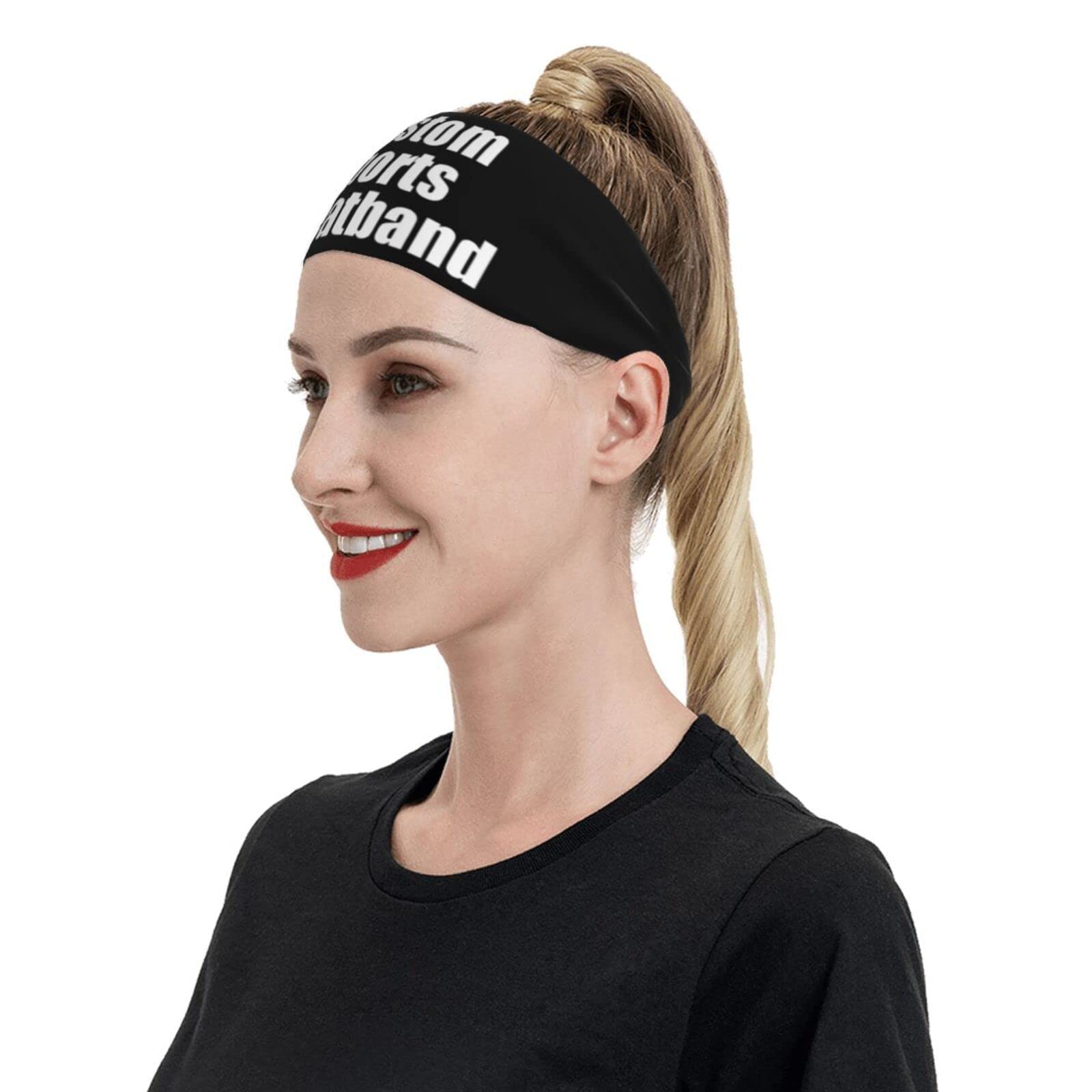 Custom Personalized Sport Headbands for Men & Women - Moisture Wicking Sweatband with Photo Printing - Stretchy Hairbands for Gym, Running, Yoga, Cycling, Basketball & Football - Perfect for Workouts, Sports & Outdoor Activities