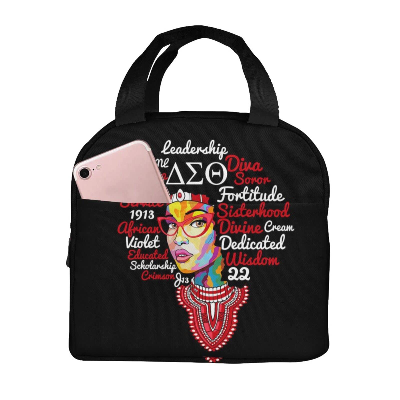 Sorority Gifts for Women - Large Insulated Lunch Bag with Leakproof Design, Multifunctional Thermal Tote for Work, School & Picnic - Perfect for Meal Prep, Office Lunch & Outdoor Activities