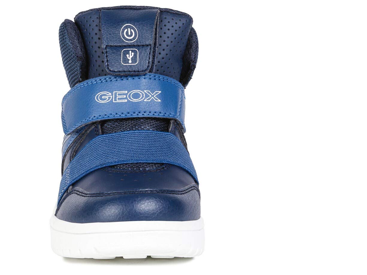 Geox Boys J Xled Sneakers - Lightweight Breathable Kids Running Shoes for School & Outdoor Play | Comfortable Sneakers for Active Boys