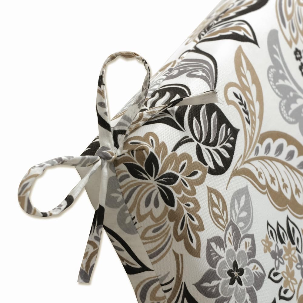 Floral Indoor/Outdoor Chaise Lounge Cushion with Ties - 80
