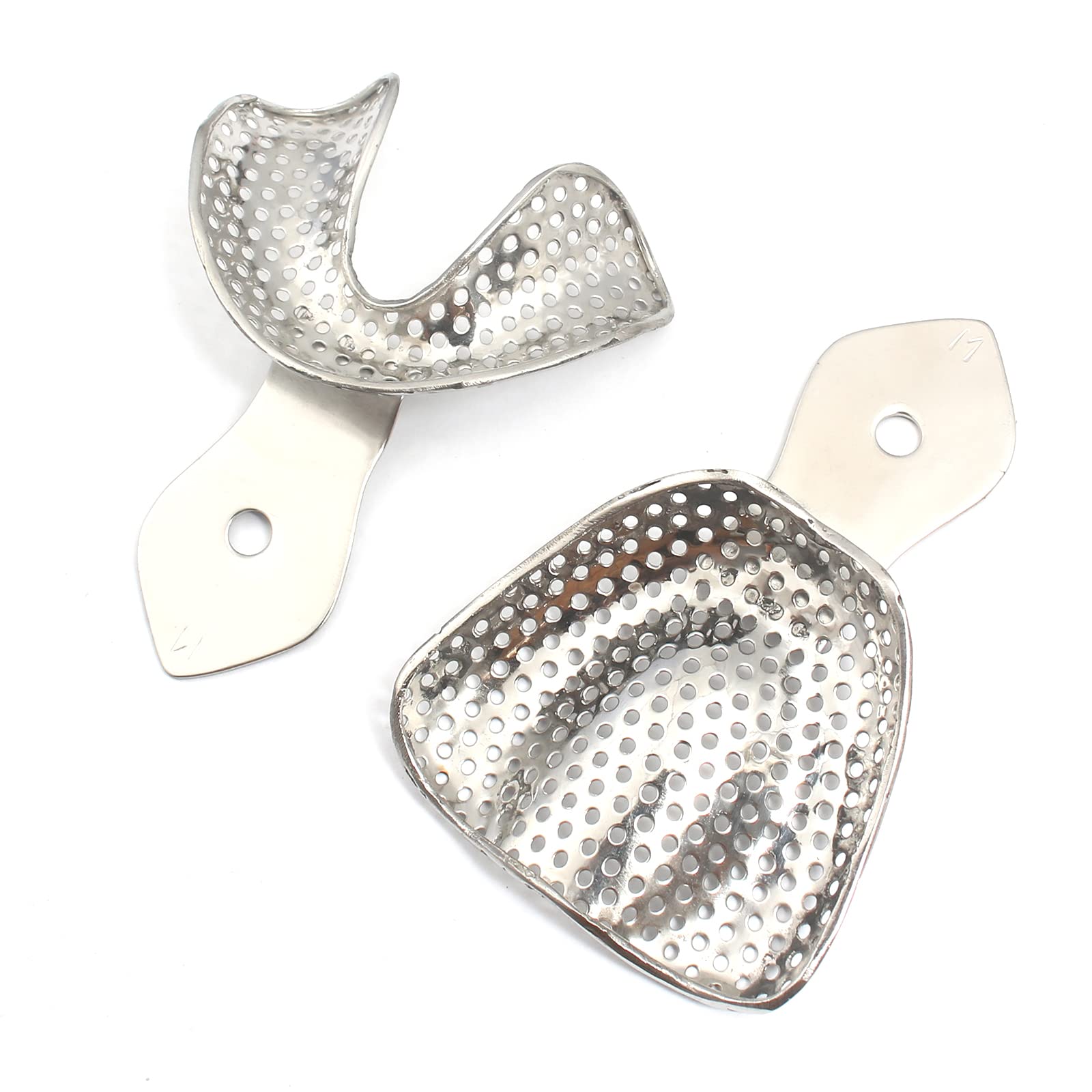 OdontoMed2011 2-Piece Dental Impression Tray Set - Upper & Lower Perforated Trays for Accurate Impressions | Ideal for Dentists, Orthodontists & Dental Labs