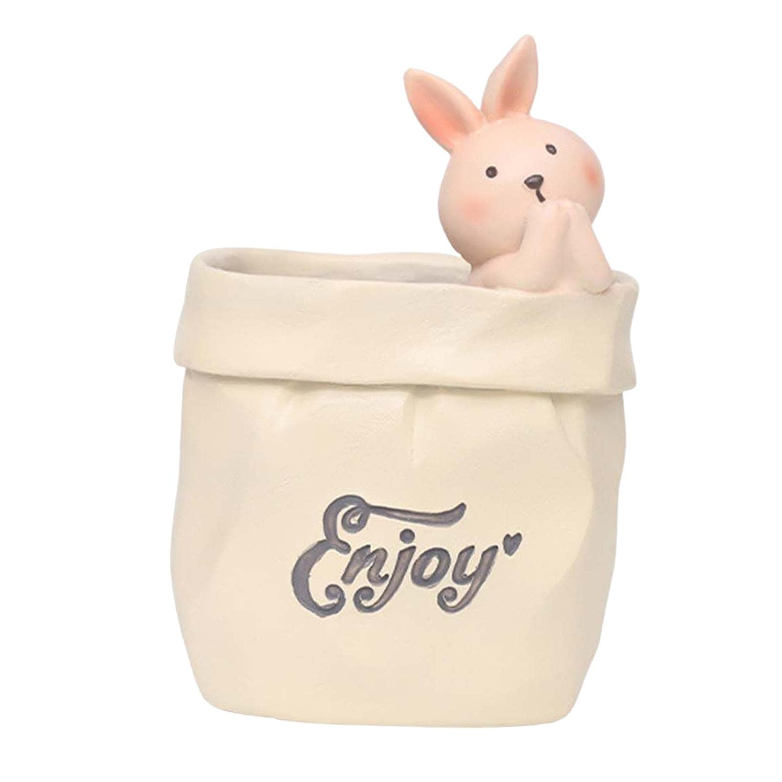 Bothyi Ceramic Flower Pot - Cute Rabbit Succulent Planter with Animal Decor for Office Desk, Home & Garden Art Ornament | Perfect for Indoor Plants, Desktop Decor & Gift Ideas