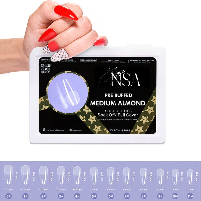 Gel Nail Extensions Kit - Pre Buffed Tips for Strong & Natural-Looking Nails | Perfect for DIY Manicures, Salon Professionals & Special Occasions