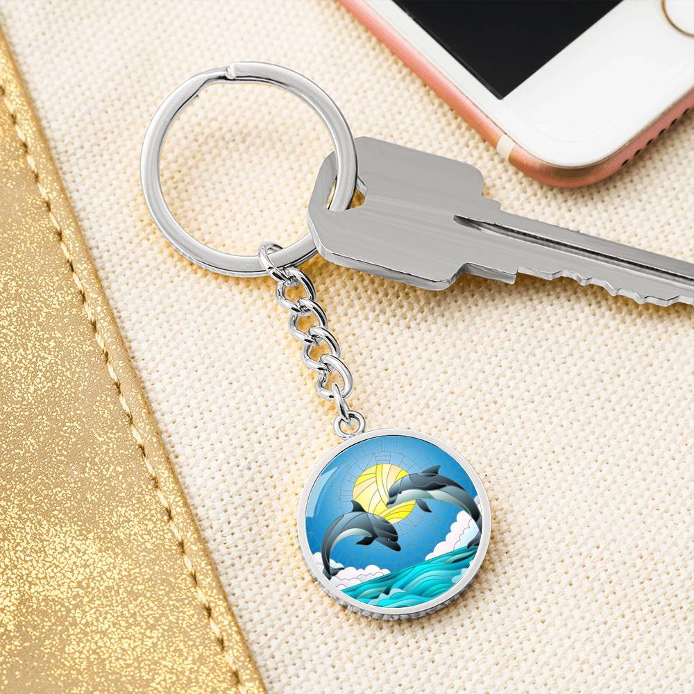 Dolphin Shaped Beach Keychain - Cute Ocean Animal Keyring for Summer Vacation, Travel & Gifts - Perfect for Beach Lovers, Surfers & Tropical Decor