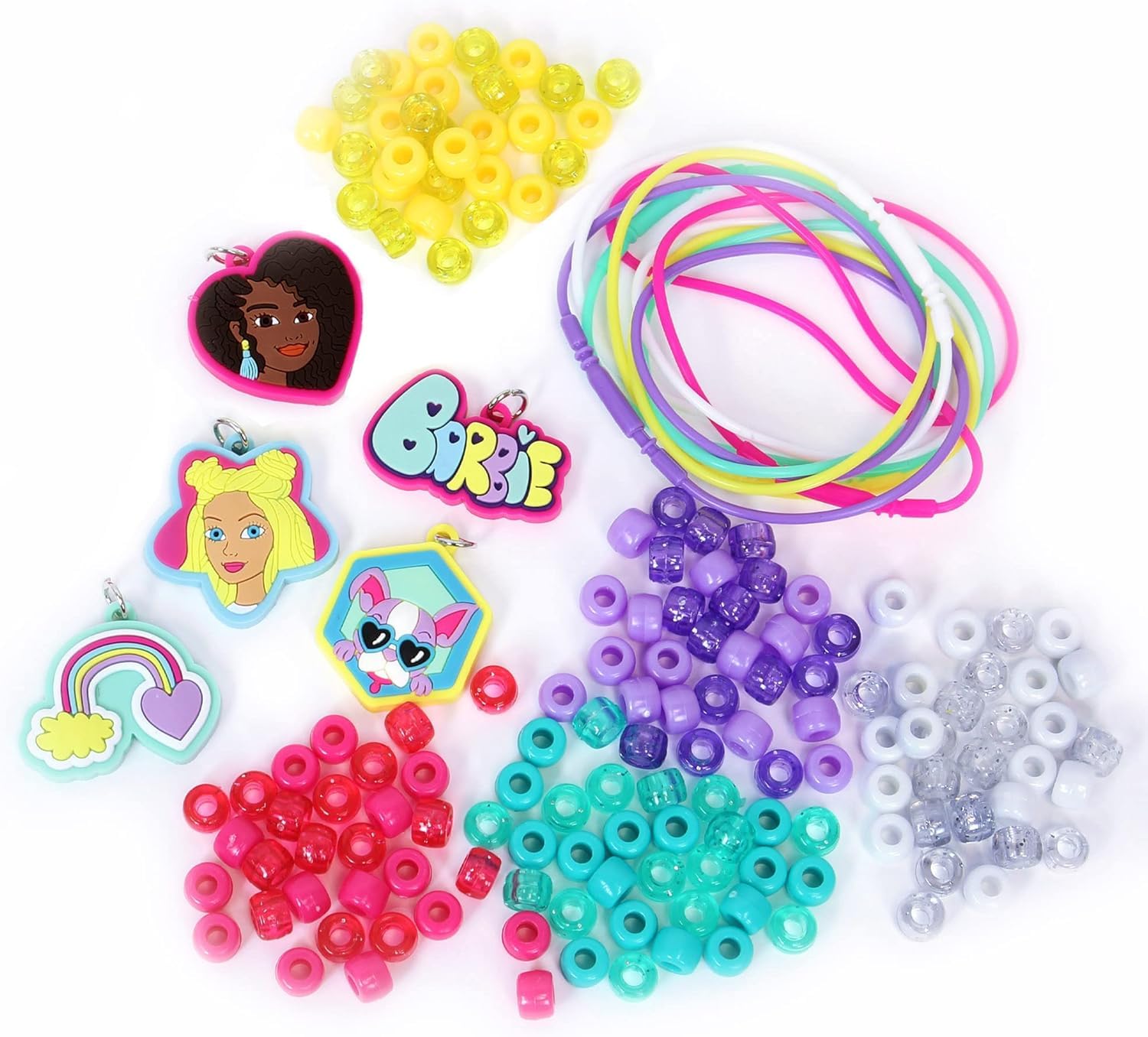 Barbie Necklace Activity Set for Kids - DIY Jewelry Making Kit with Beads & Charms - Creative Fun Gift for Girls Ages 6-12 | Birthday Party, Arts & Crafts, Pretend Play Dress Up