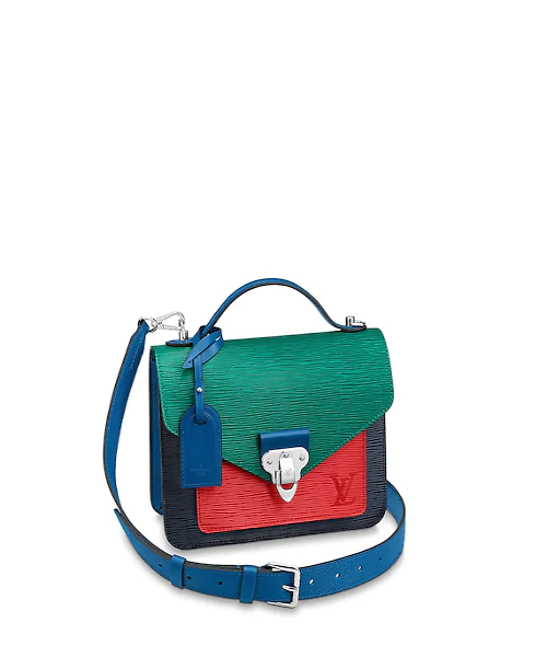 LV Neo Monceau Handbag in Emerald Green & Indigo - Luxury Crossbody Bag for Women | Perfect for Work, Travel & Evening Events