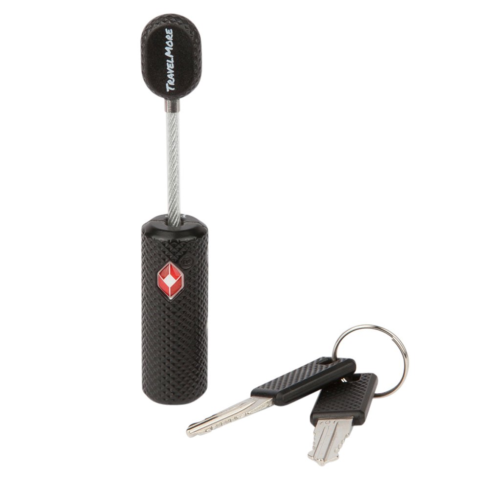 TSA Approved Luggage Locks with Keys - Flexible Ultra Secure Mini Key Padlock - Metal Zinc Alloy Travel Lock (Black) | Perfect for Suitcases, Backpacks & Carry-On Bags During Air Travel