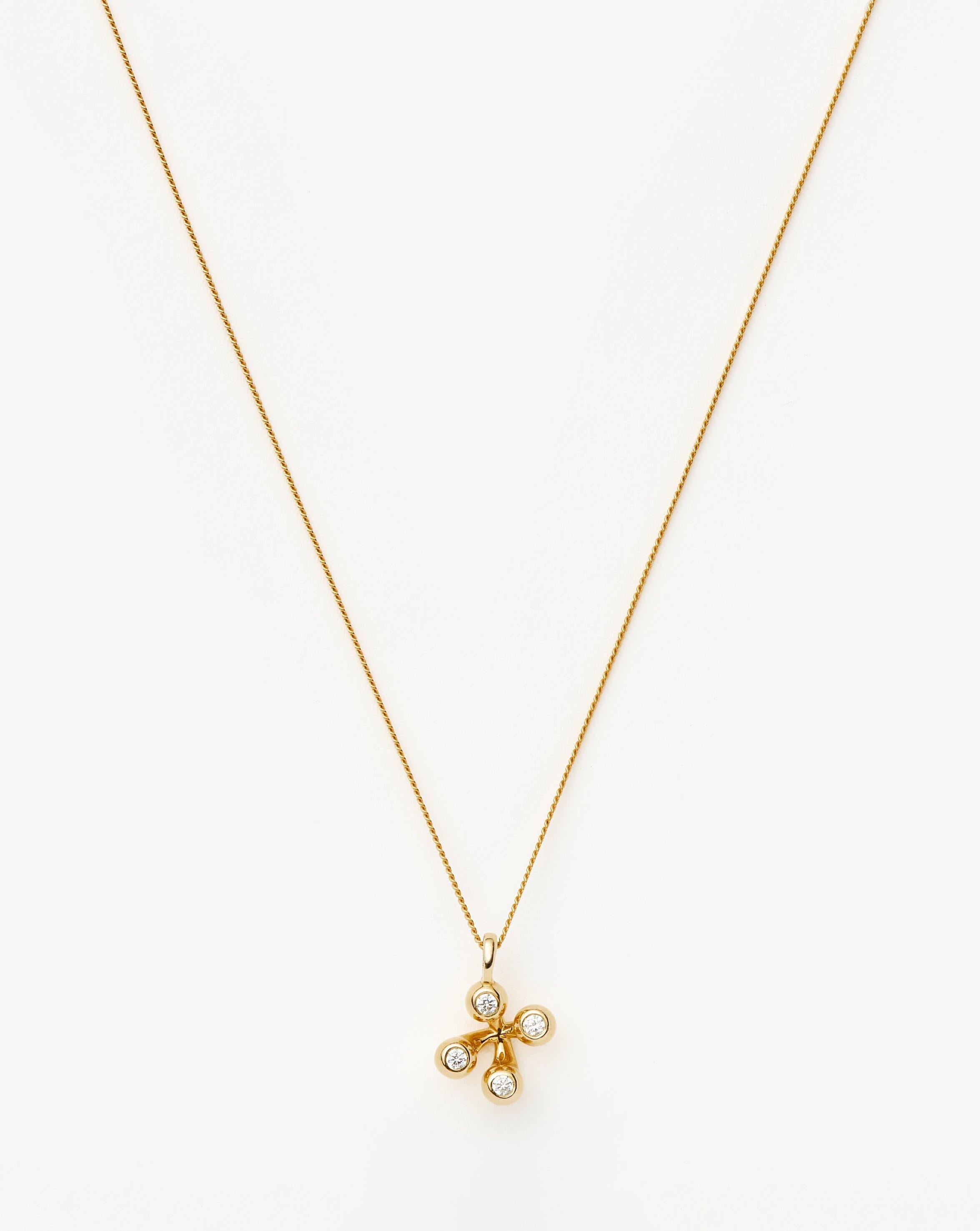 Elegant Atom Pendant Necklace - 18k Gold Vermeil Cubic Zirconia Jewelry for Women | Perfect Gift for Science Lovers & Everyday Wear