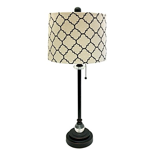 Blk Moroccan Print Shade - Single