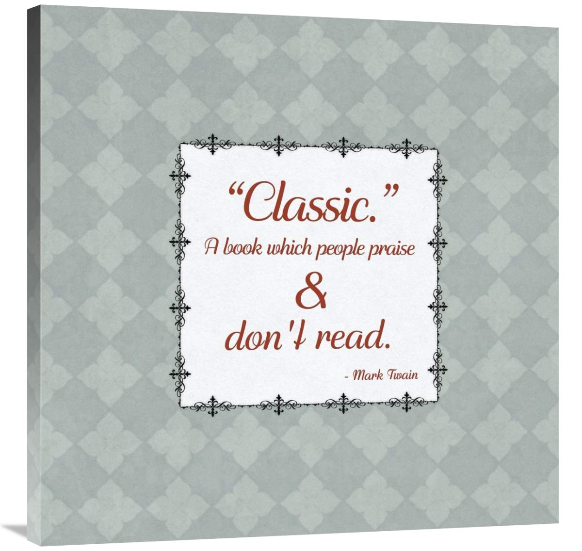 Mark Twain Quotes on Books - Premium Canvas Art Print 36