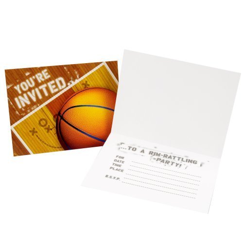 Fast Break Basketball Party Invitations - Custom Sports Theme Birthday Invites for Kids & Teens - Perfect for Basketball Birthday Parties, Team Celebrations & Sports Events