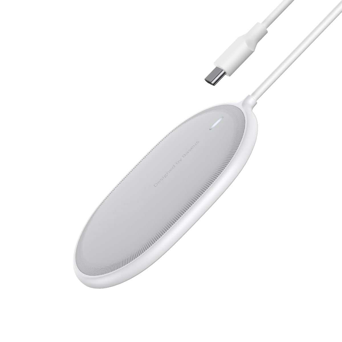 Baseus Magnetic Wireless Charger 15W Fast Charging Pad - Magsafe Compatible for iPhone 13/12 Series (13 Mini/Pro/Pro Max, 12 Mini/Pro Max) - White | Perfect for Home, Office & Car Wireless Charging Station
